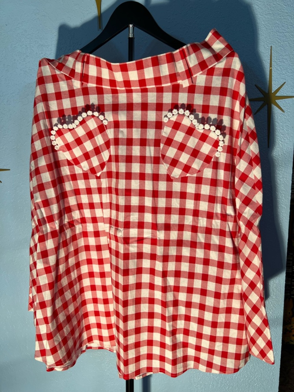 Collectif Red and White Gingham skirt